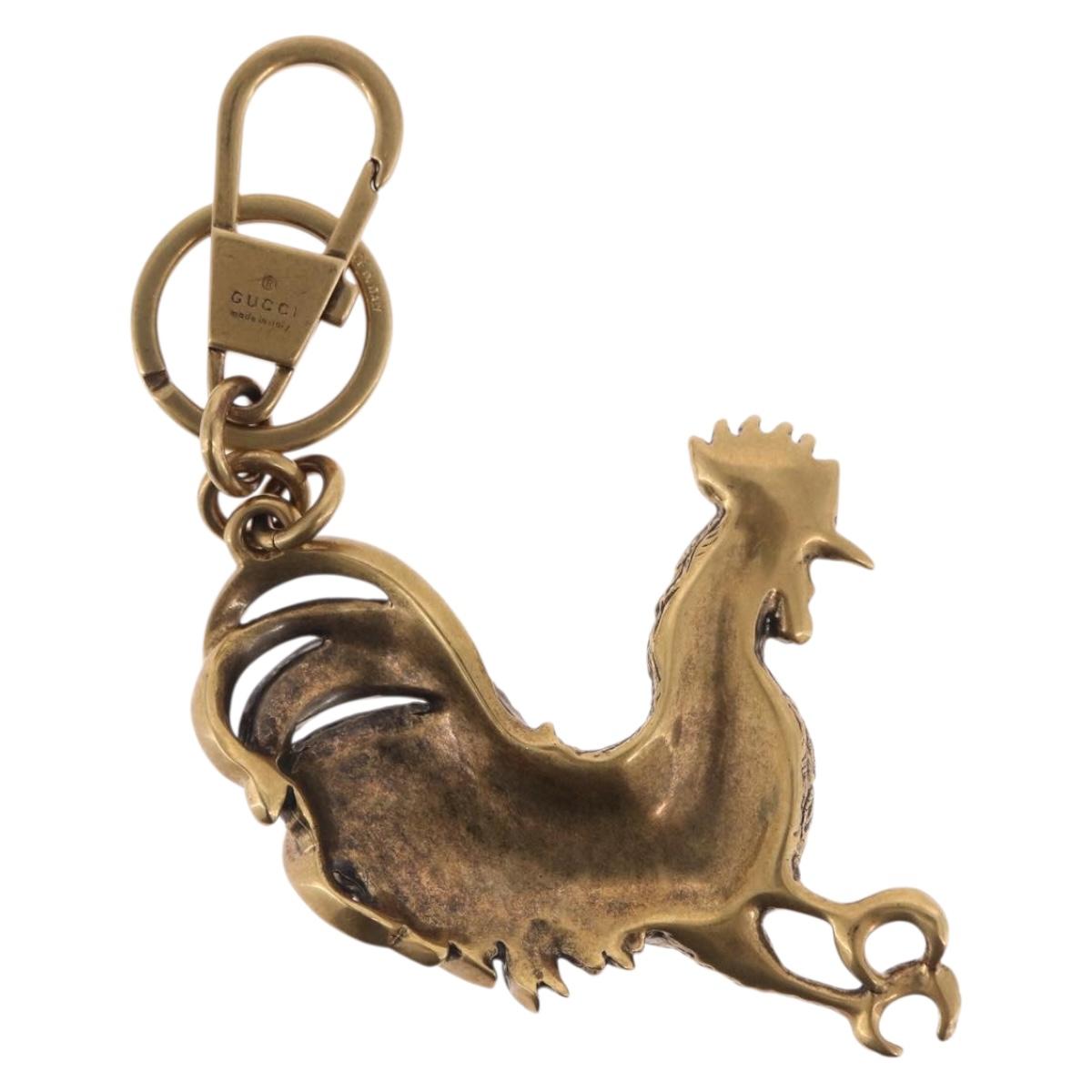 GUCCI Key Ring metal Gold Auth 202480A