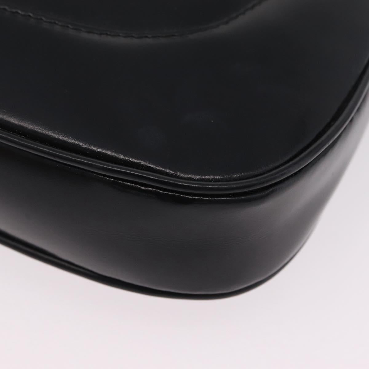 GUCCI Jackie Shoulder Bag Leather Black Gold 001 3306 2684 Auth 202492V