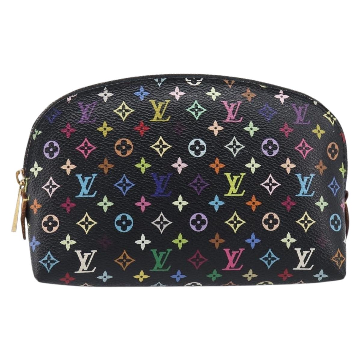 LOUIS VUITTON Monogram Multicolor Pochette Pouch Black M47355 LV Auth 202530