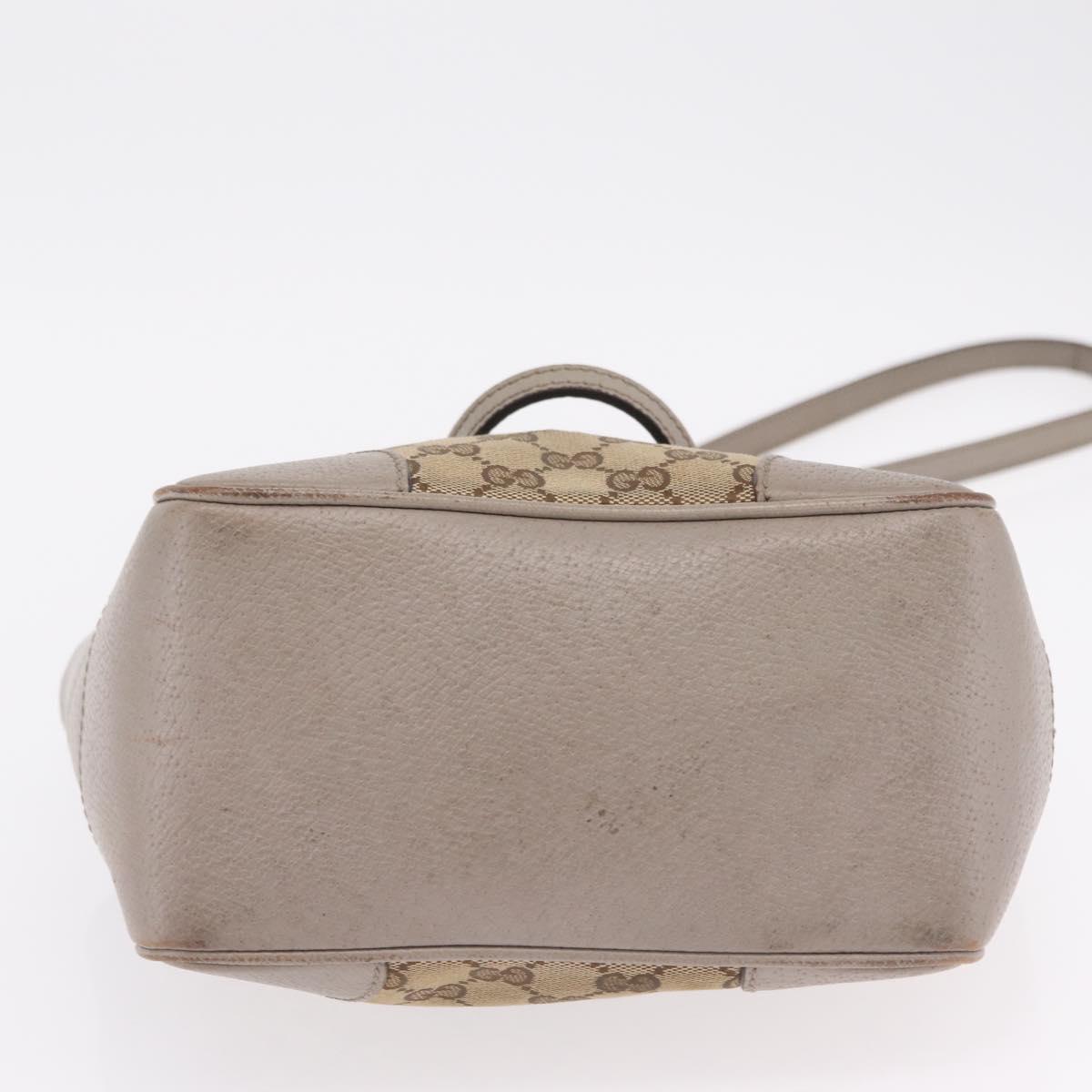 GUCCI GG Canvas Hand Bag 2way Beige Gold 353121 Auth 202533