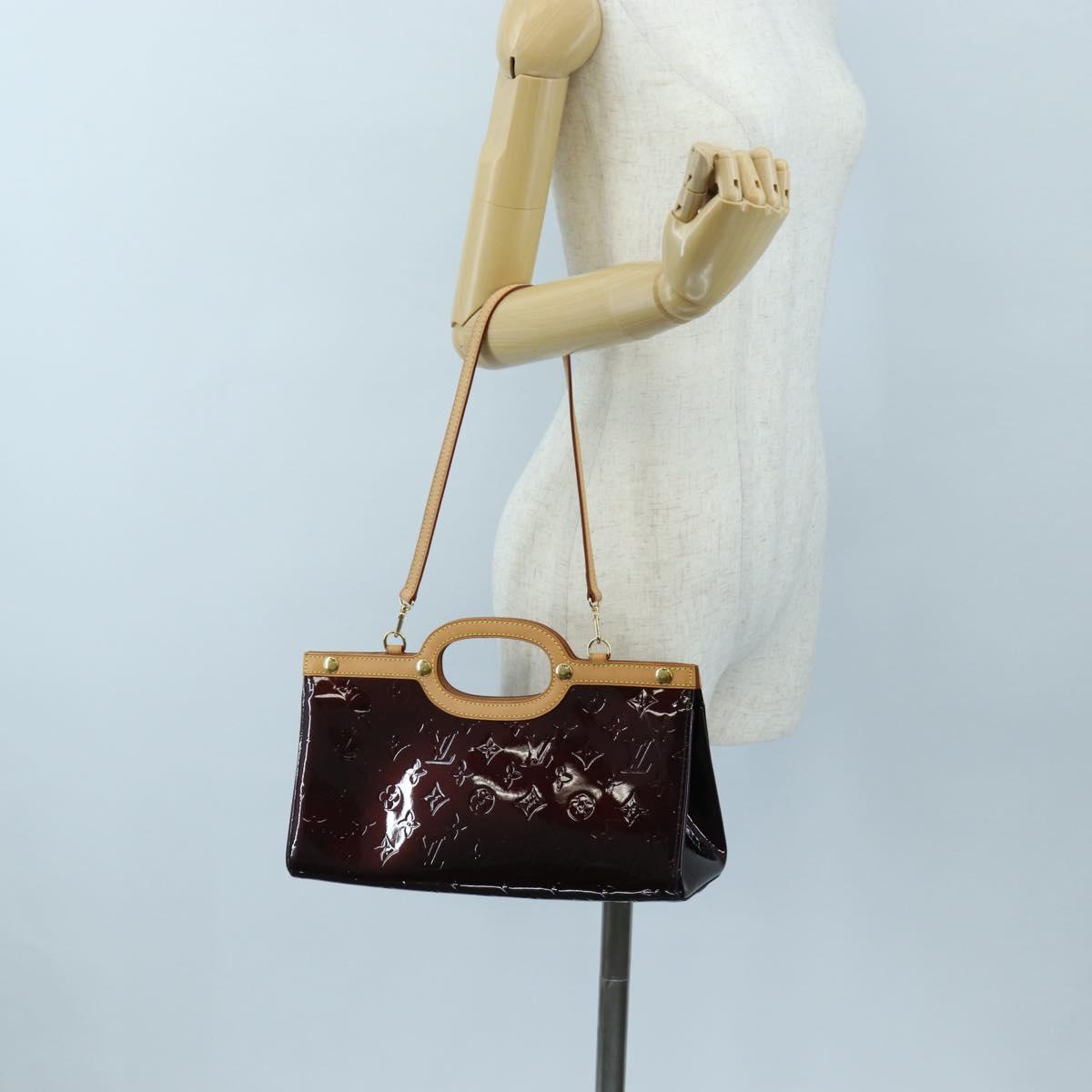 LOUIS VUITTON Monogram Vernis Roxbury Drive Bag Amarante M91995 LV Auth 202537V