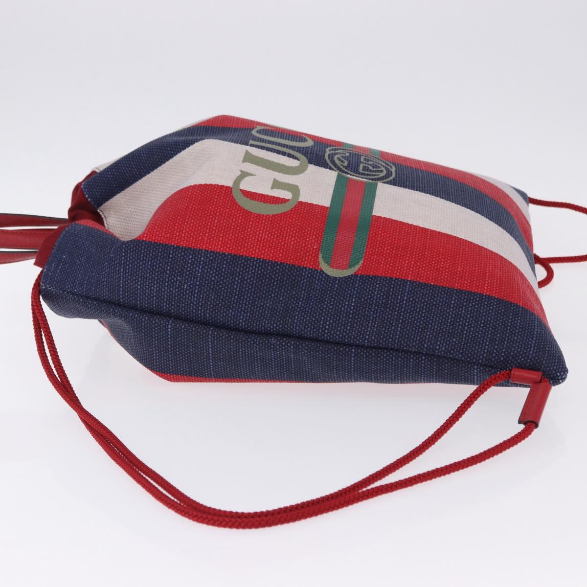 GUCCI Drawstring Backpack Canvas Multicolor 473872 Auth 202580V