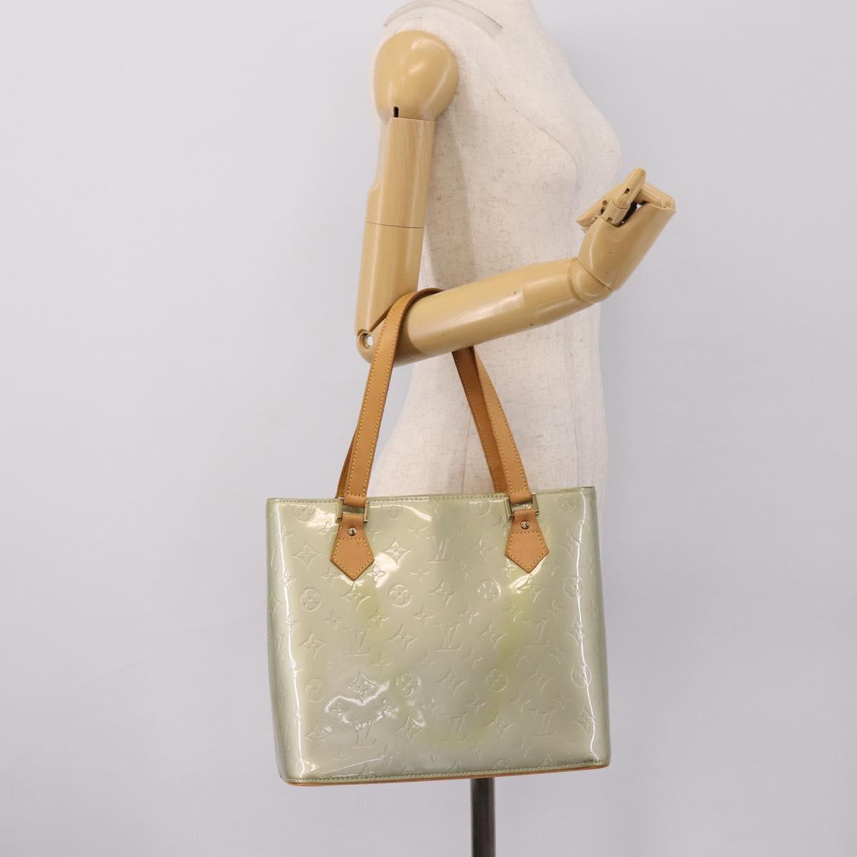 LOUIS VUITTON Monogram Vernis Houston Hand Bag Gris M91053 LV Auth 202587