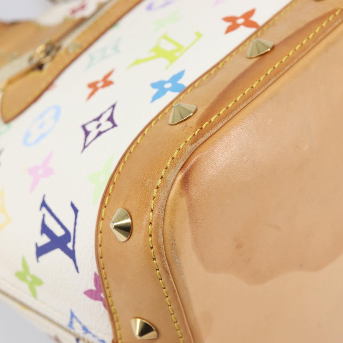 LOUIS VUITTON Monogram Multicolor Alma Hand Bag White M92647 LV Auth 202591V