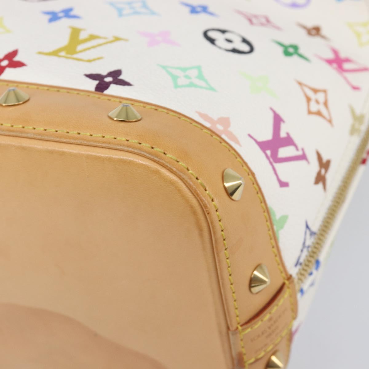 LOUIS VUITTON Monogram Multicolor Alma Hand Bag White M92647 LV Auth 202591V