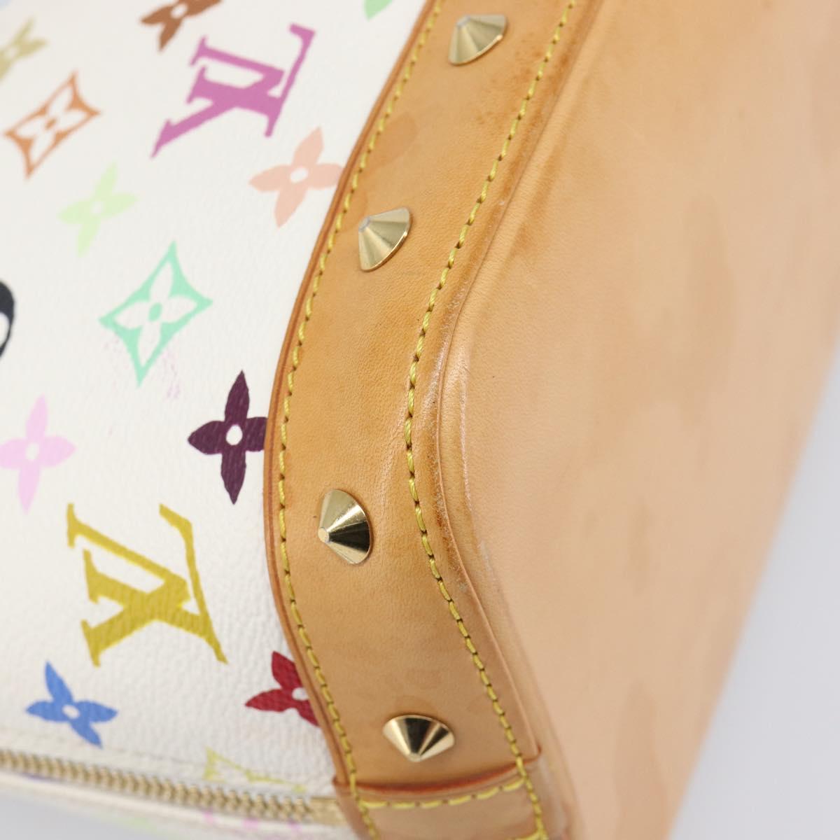 LOUIS VUITTON Monogram Multicolor Alma Hand Bag White M92647 LV Auth 202591V