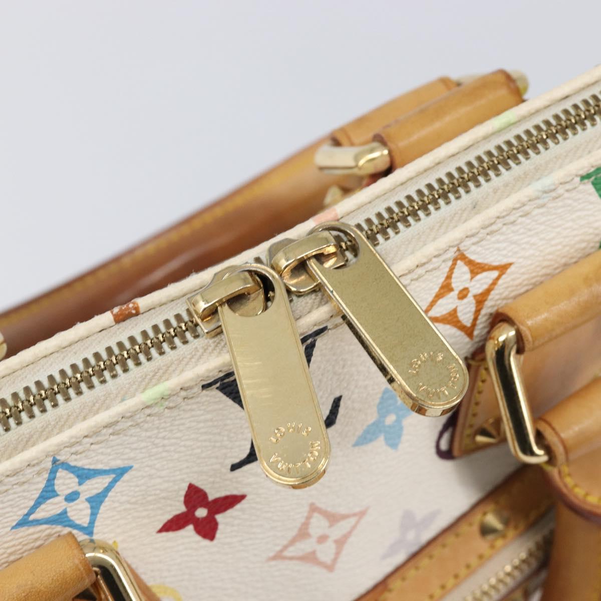 LOUIS VUITTON Monogram Multicolor Alma Hand Bag White M92647 LV Auth 202591V