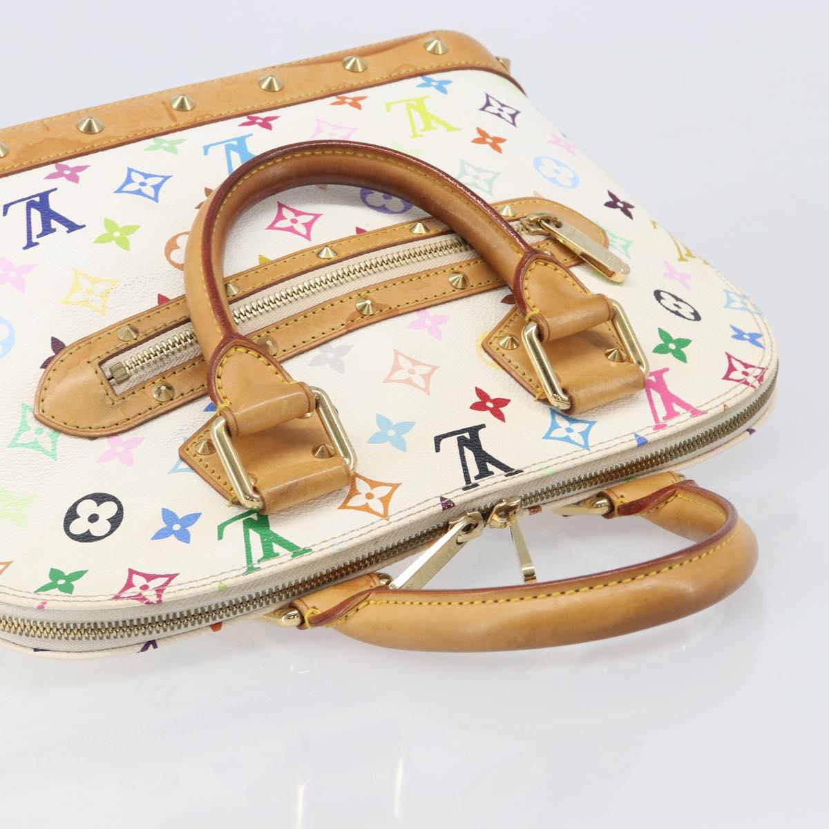 LOUIS VUITTON Monogram Multicolor Alma Hand Bag White M92647 LV Auth 202591V