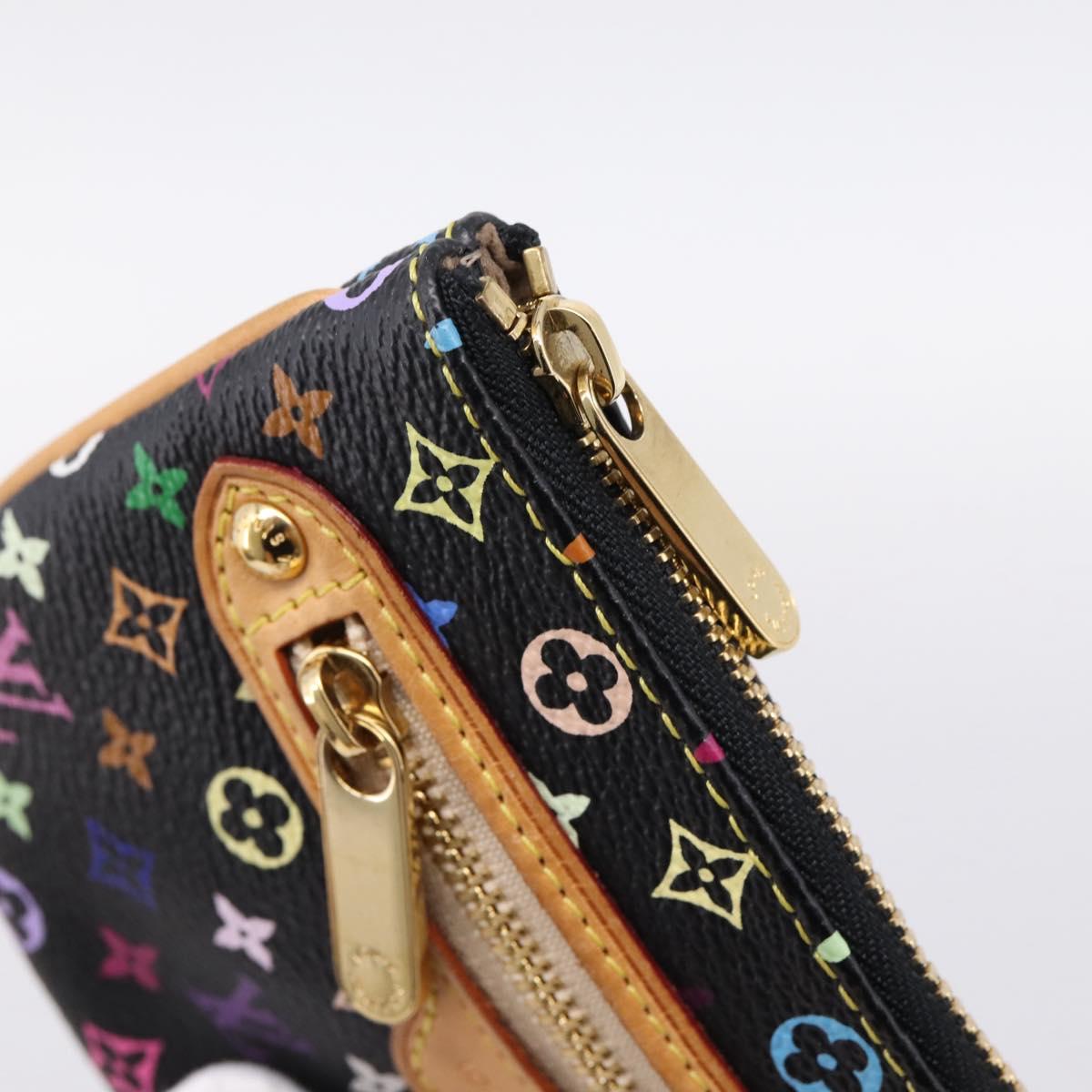 LOUIS VUITTON Monogram Multicolor Pochette MM Purse Black M60031 LV Auth 202597V