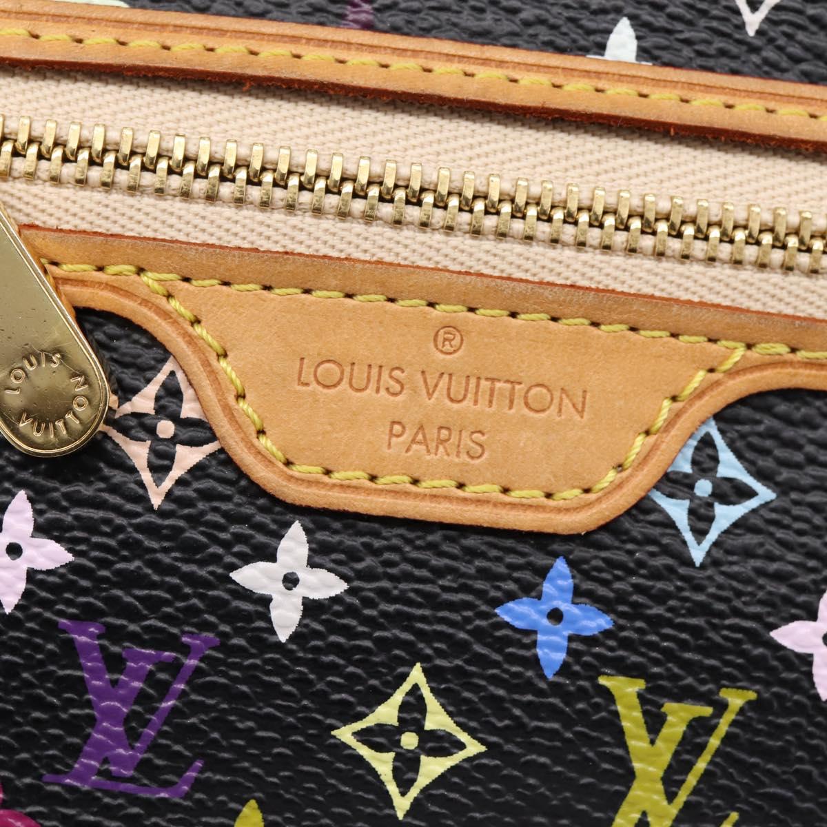 LOUIS VUITTON Monogram Multicolor Pochette MM Purse Black M60031 LV Auth 202597V
