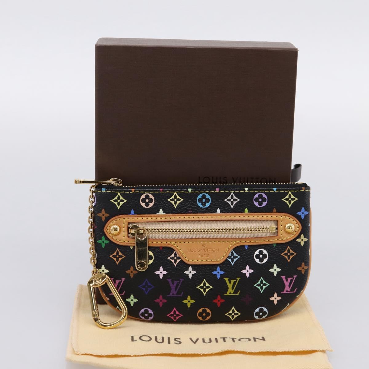 LOUIS VUITTON Monogram Multicolor Pochette MM Purse Black M60031 LV Auth 202597V