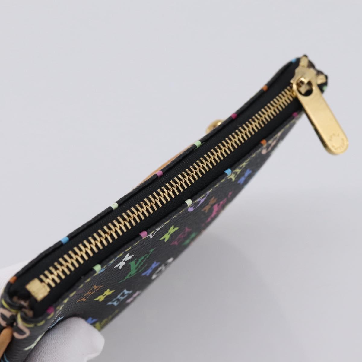 LOUIS VUITTON Monogram Multicolor Pochette MM Purse Black M60031 LV Auth 202597V