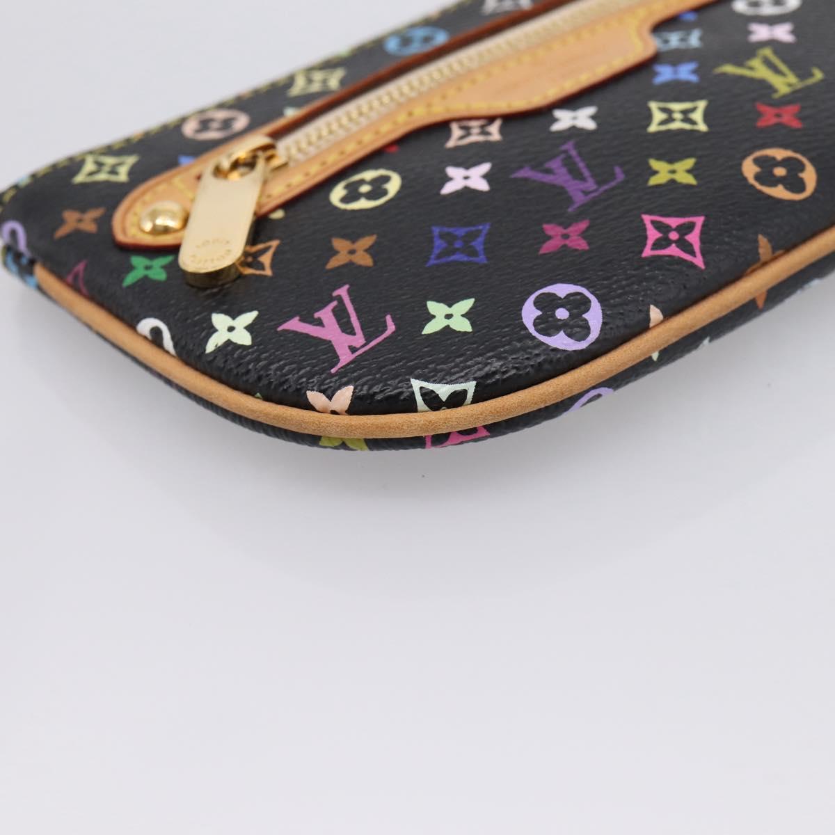 LOUIS VUITTON Monogram Multicolor Pochette MM Purse Black M60031 LV Auth 202597V