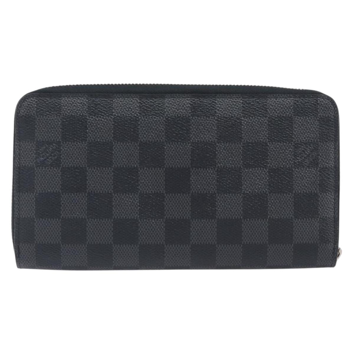 LOUIS VUITTON Damier Grafitte Zippy Organizer Long Wallet N63077 LV Auth 202603