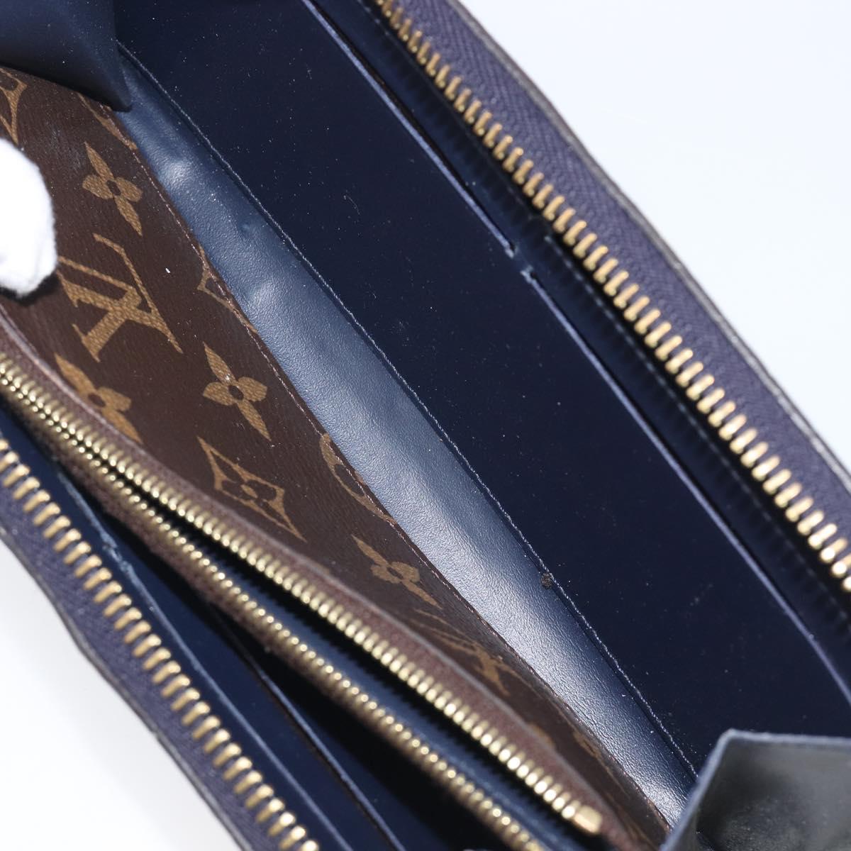 LOUIS VUITTON Monogram Vernis Portefeuille Miroir Blue Marine M64111 Auth 202604