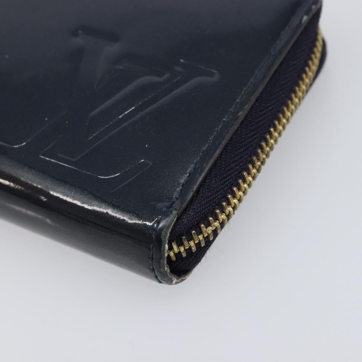 LOUIS VUITTON Monogram Vernis Portefeuille Miroir Blue Marine M64111 Auth 202604