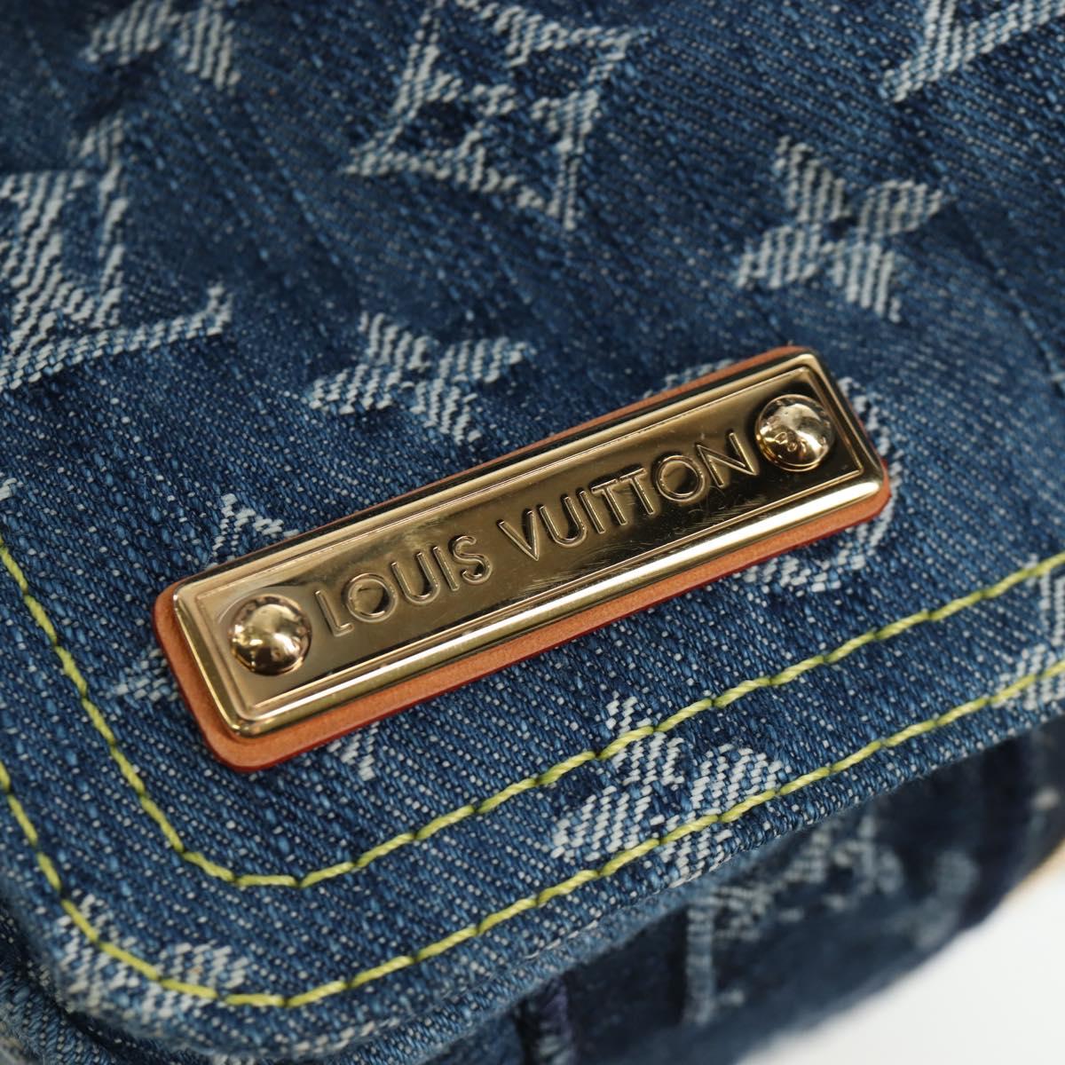 LOUIS VUITTON Monogram Denim Patchwork Speedy 30 Bag Blue M95380 Auth 202605SM