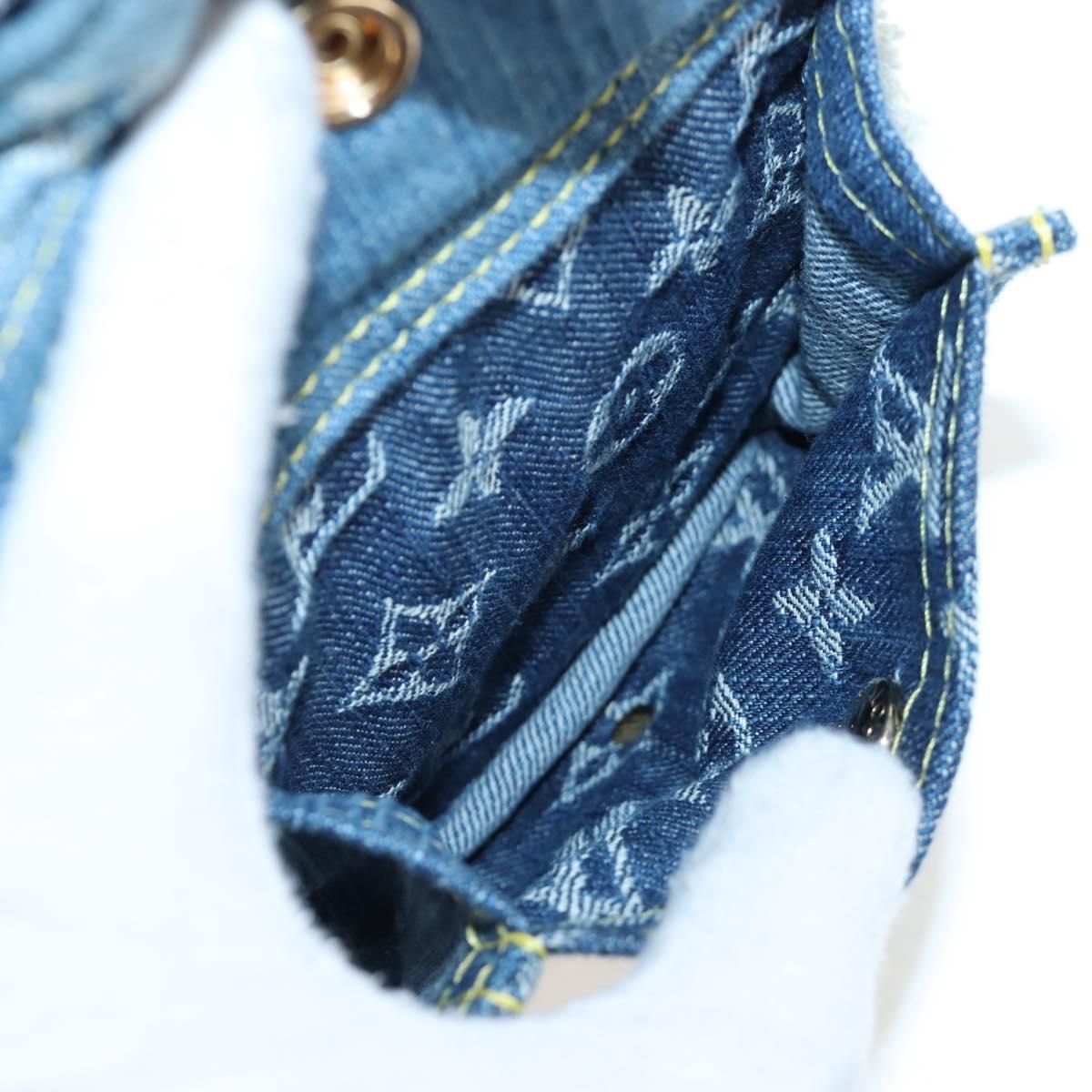 LOUIS VUITTON Monogram Denim Patchwork Speedy 30 Bag Blue M95380 Auth 202605SM