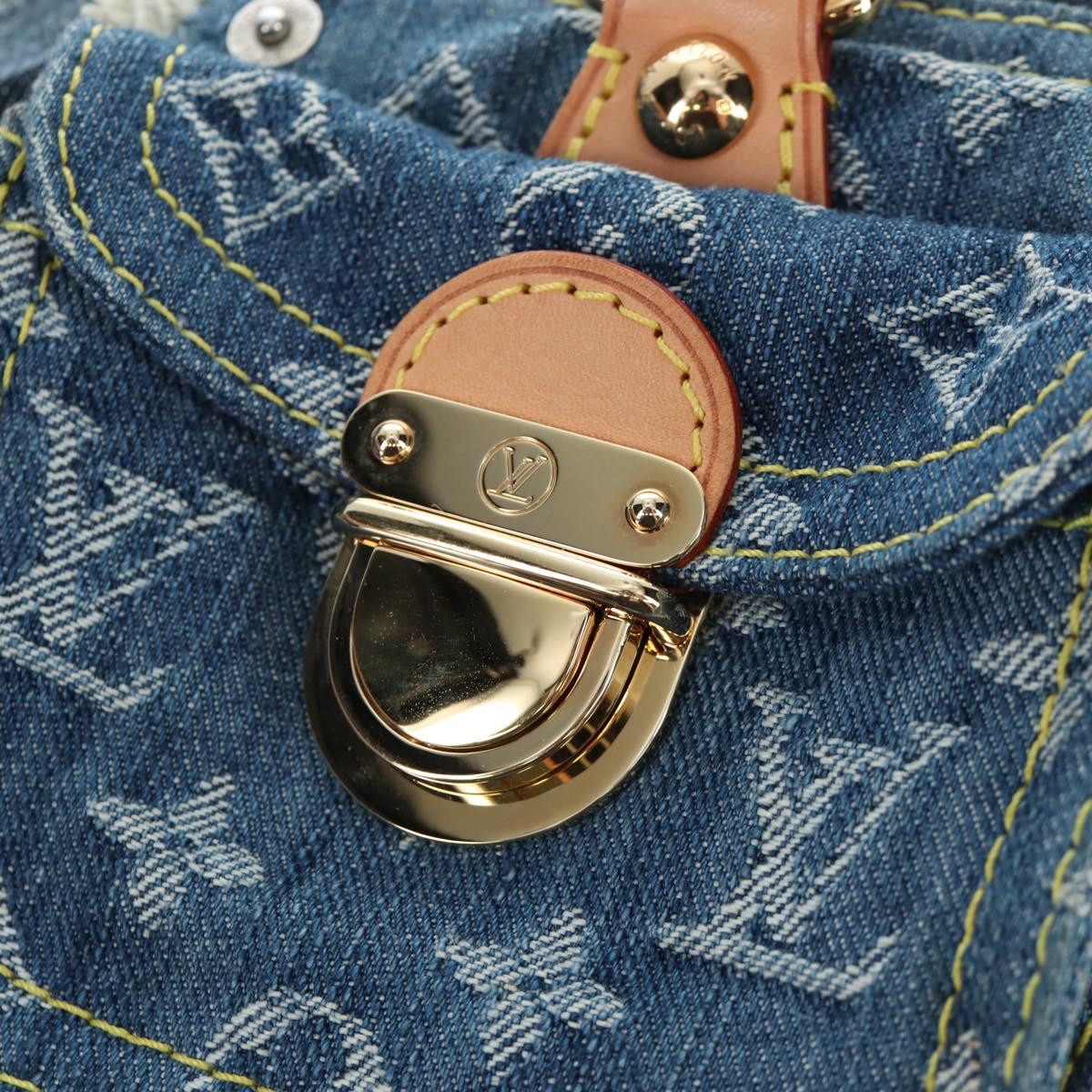LOUIS VUITTON Monogram Denim Patchwork Speedy 30 Bag Blue M95380 Auth 202605SM