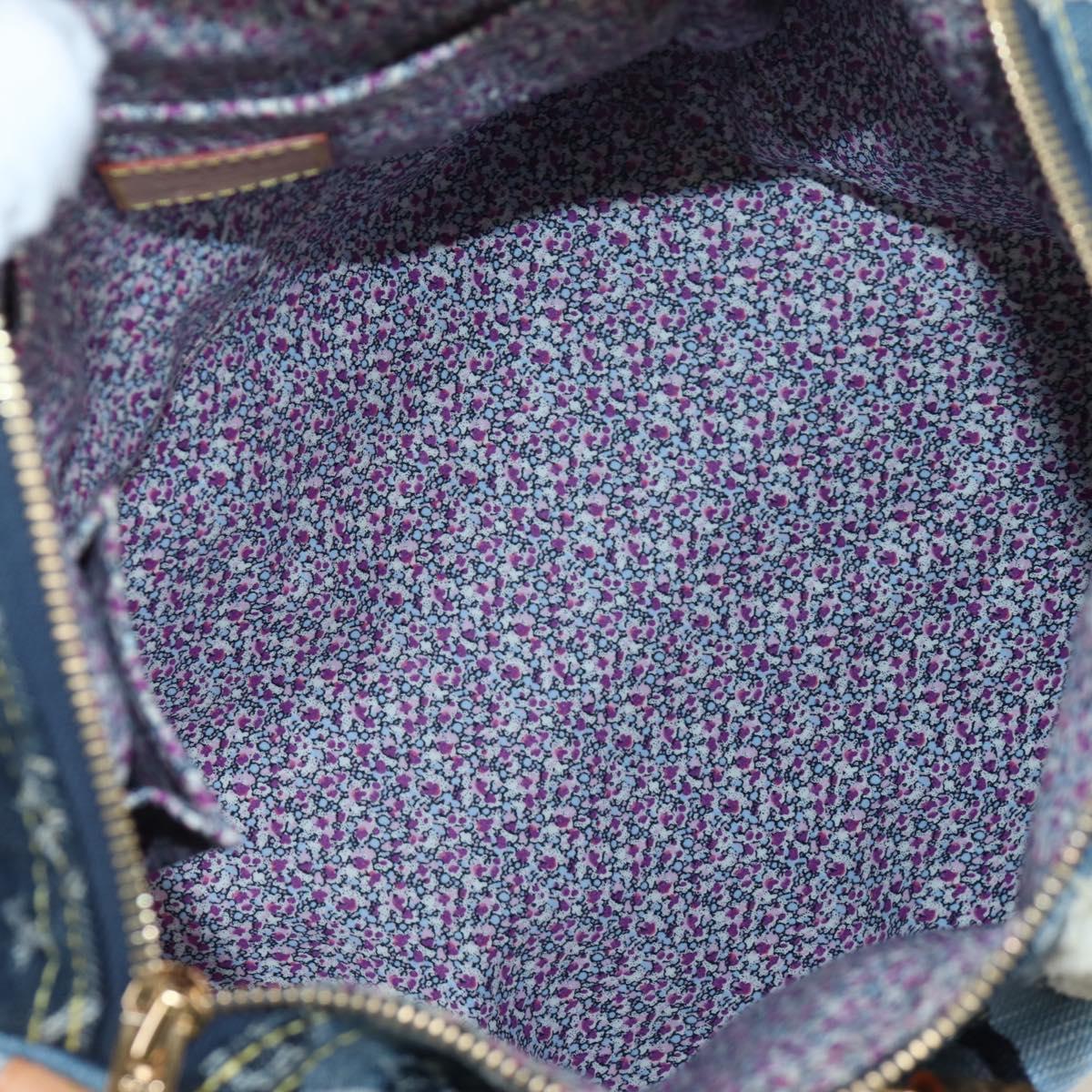LOUIS VUITTON Monogram Denim Patchwork Speedy 30 Bag Blue M95380 Auth 202605SM