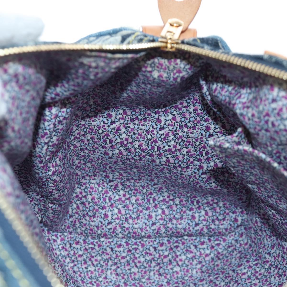 LOUIS VUITTON Monogram Denim Patchwork Speedy 30 Bag Blue M95380 Auth 202605SM