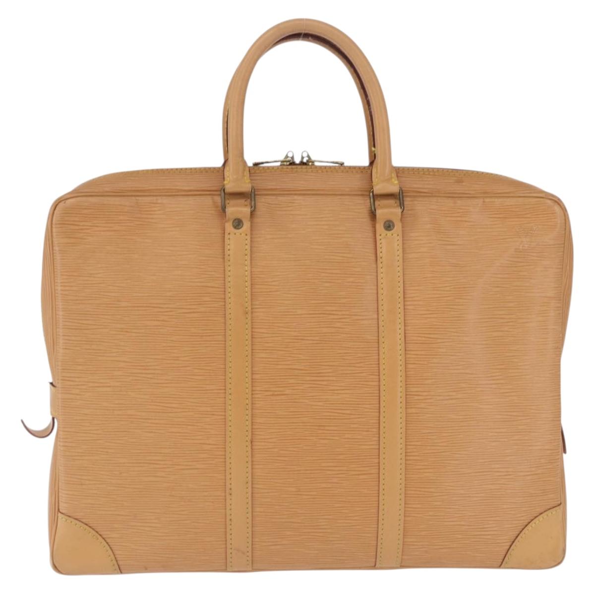 LOUIS VUITTON Epi Porte Documents Voyage Business Bag Beige M54476 Auth 202607