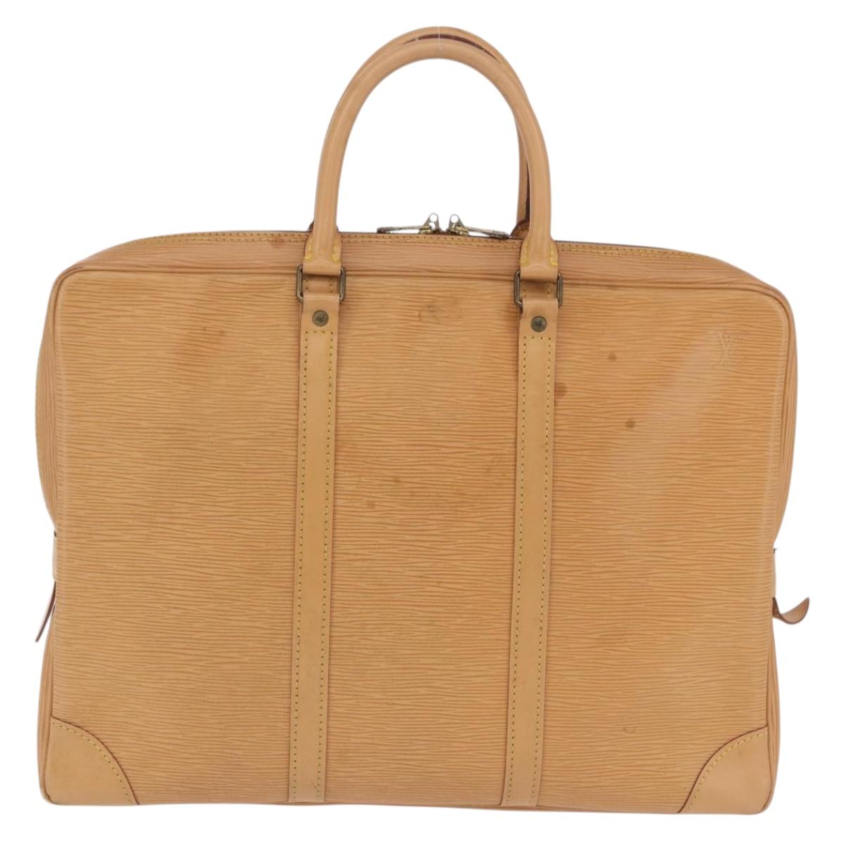 LOUIS VUITTON Epi Porte Documents Voyage Business Bag Beige M54476 Auth 202607