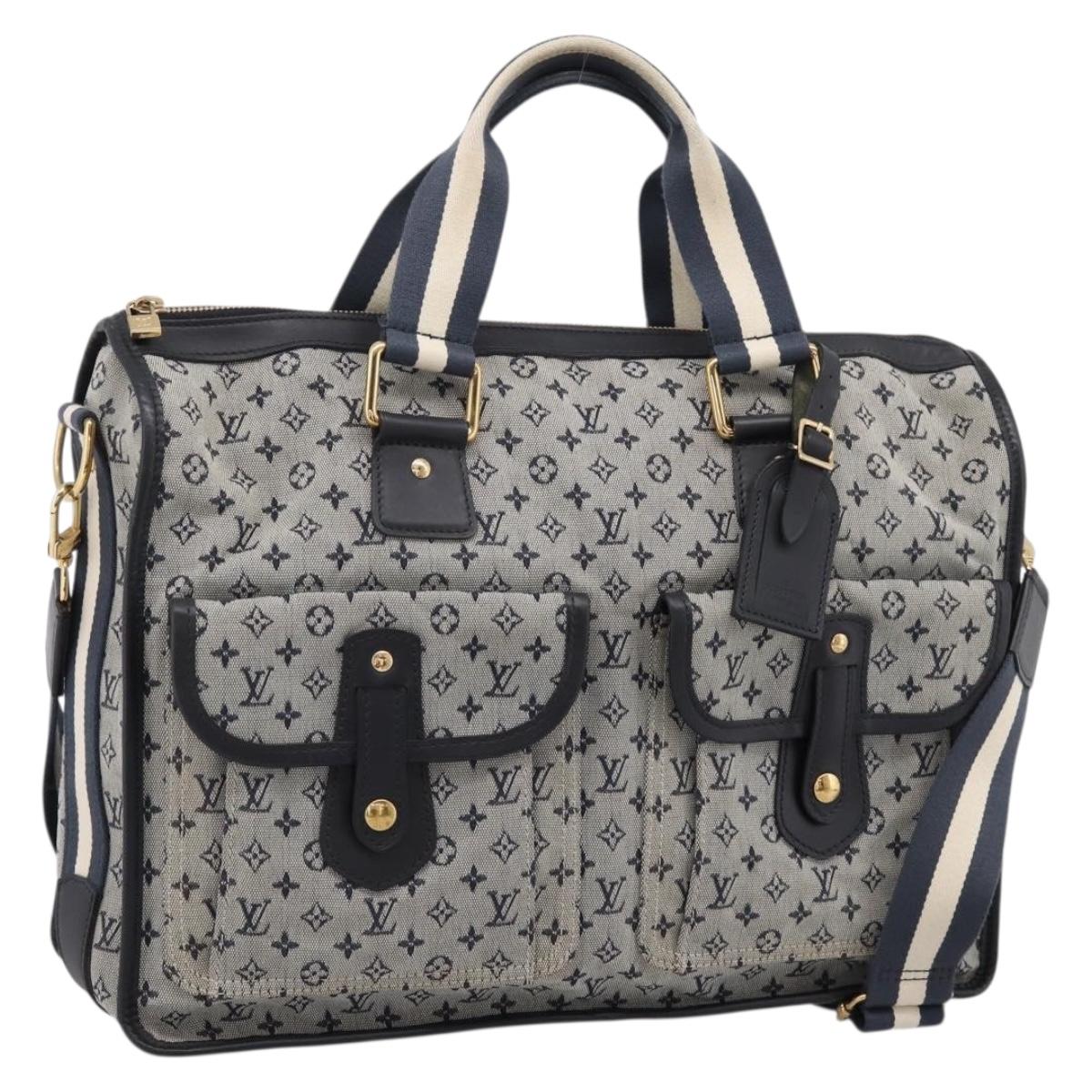 LOUIS VUITTON Monogram Mini Sac Mary Kate 48h Hand Bag Blue M42341 Auth 202608V