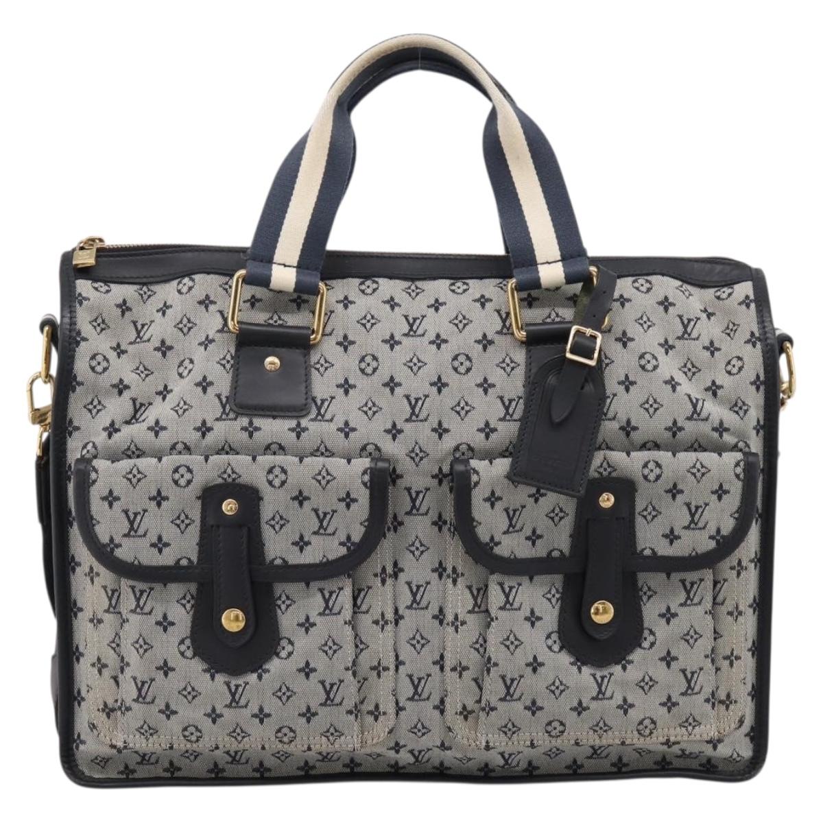LOUIS VUITTON Monogram Mini Sac Mary Kate 48h Hand Bag Blue M42341 Auth 202608V