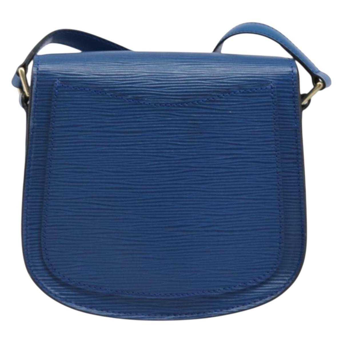 LOUIS VUITTON Epi Saint Cloud PM Shoulder Bag Blue M52215 LV Auth 202609A