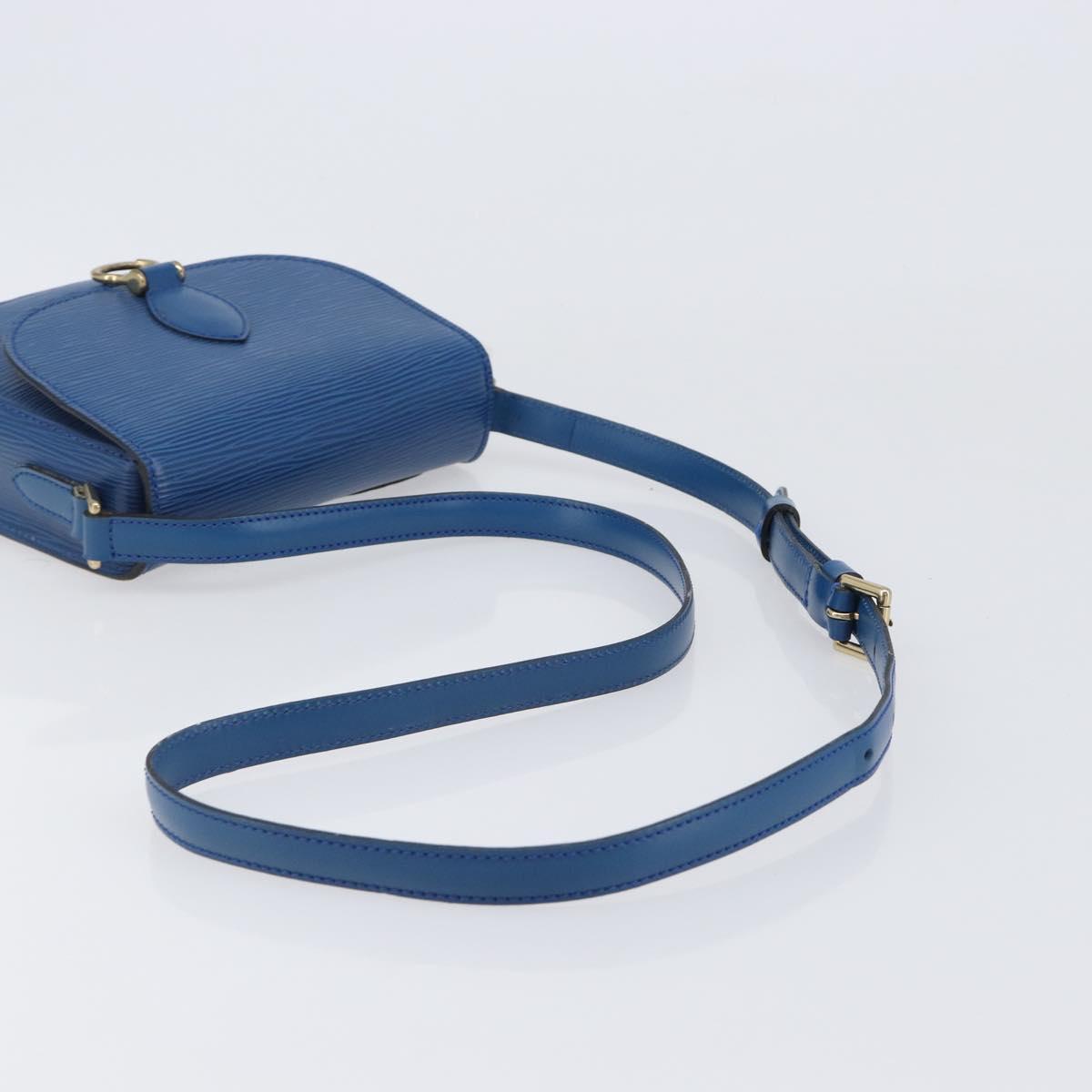 LOUIS VUITTON Epi Saint Cloud PM Shoulder Bag Blue M52215 LV Auth 202609A