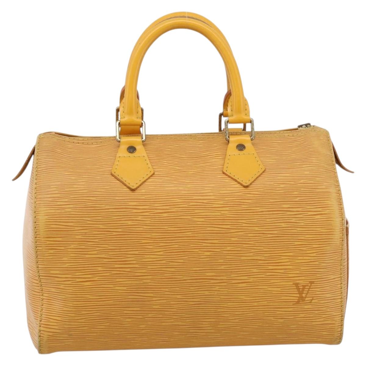 LOUIS VUITTON Epi Speedy 25 Hand Bag Tassili Yellow M43019 LV Auth 202610