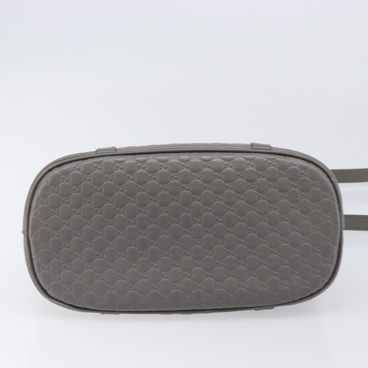 GUCCI Micro GuccissimaGG Hand Bag Leather Outlet 2way Gray 449654 Auth 202614V