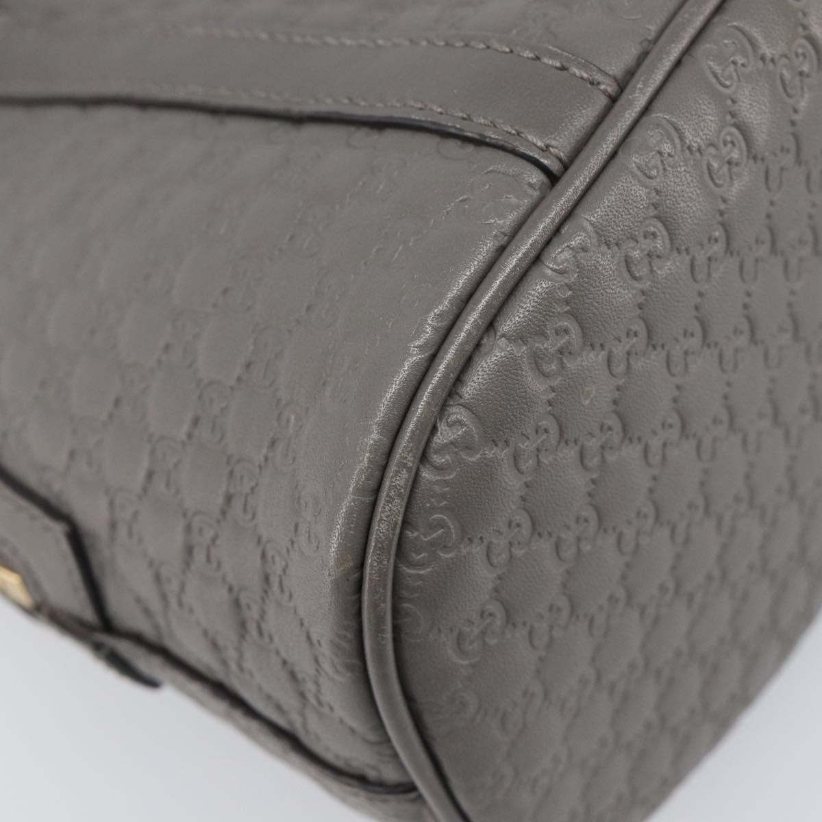 GUCCI Micro GuccissimaGG Hand Bag Leather Outlet 2way Gray 449654 Auth 202614V