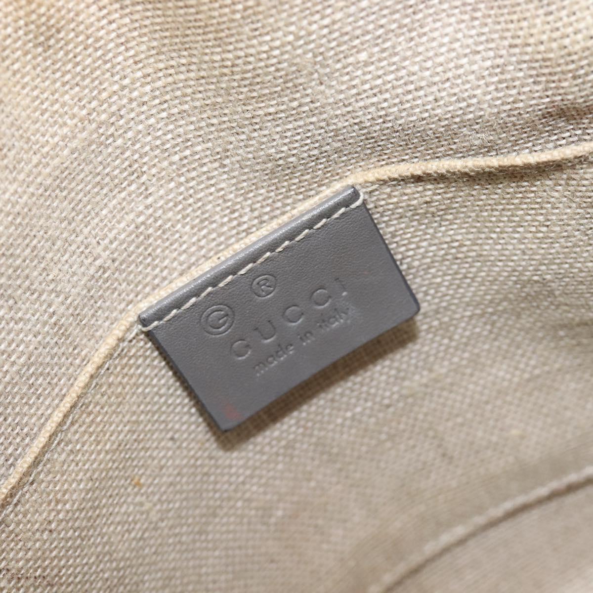 GUCCI Micro GuccissimaGG Hand Bag Leather Outlet 2way Gray 449654 Auth 202614V