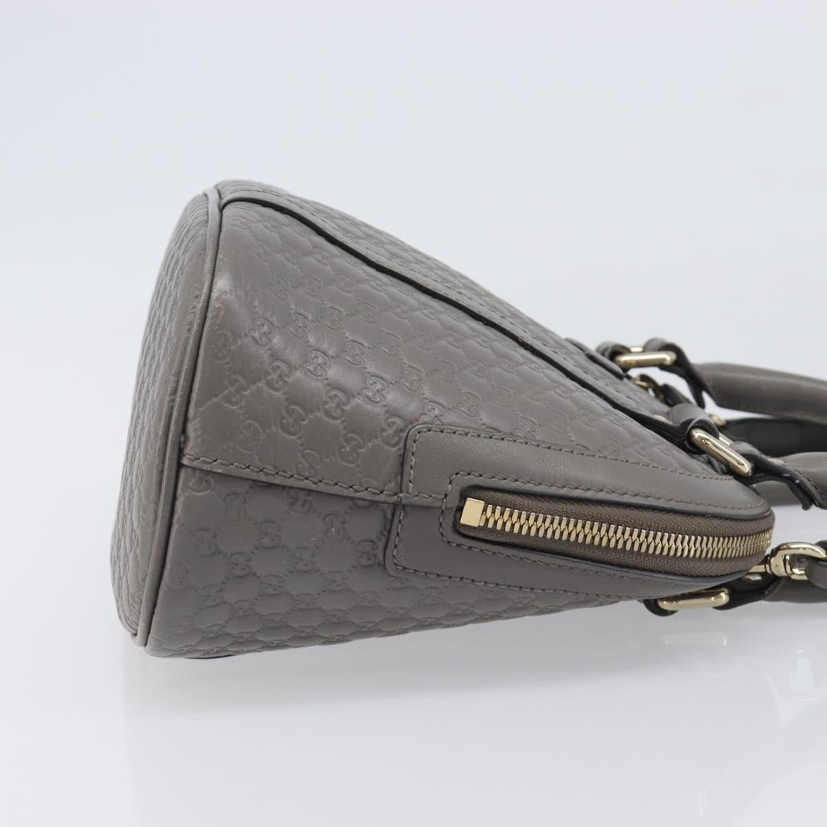 GUCCI Micro GuccissimaGG Hand Bag Leather Outlet 2way Gray 449654 Auth 202614V