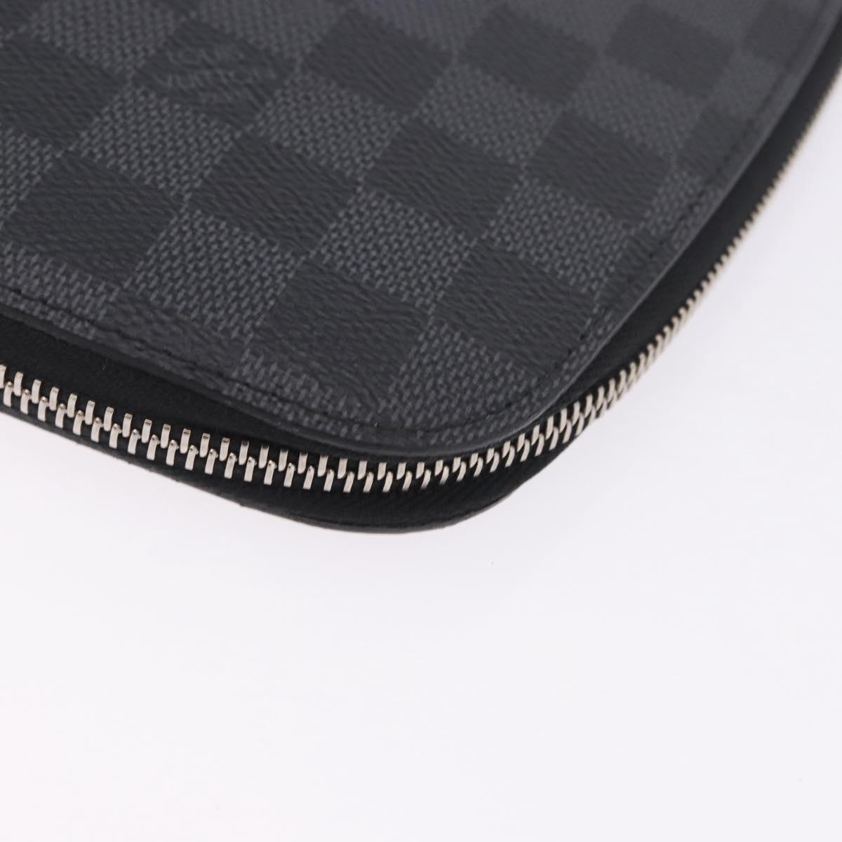 LOUIS VUITTON Damier Grafitte Organizer Atoll Travel Case N48255 LV Auth 202615A
