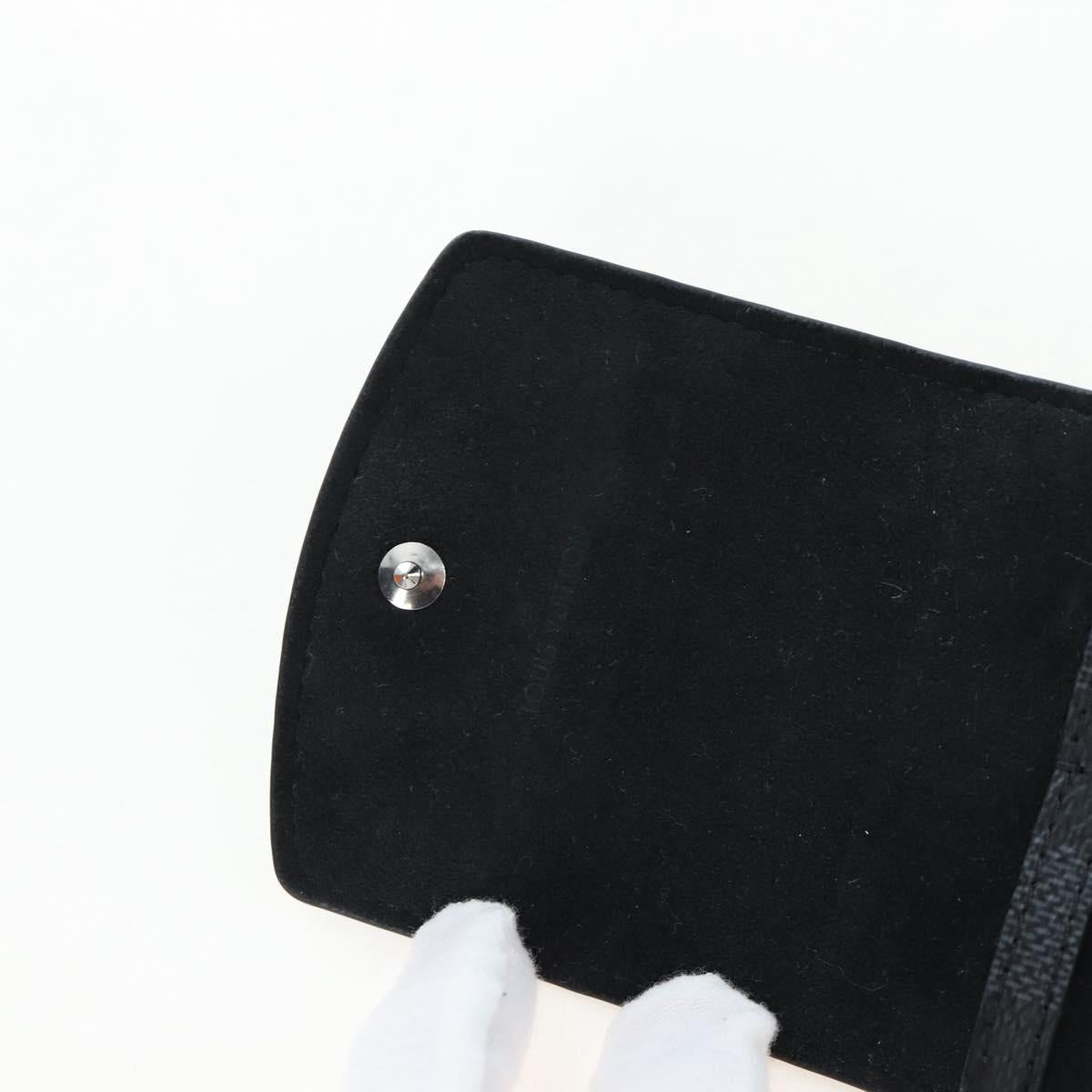 LOUIS VUITTON Damier Graphite Cufflinks LV Catch Cuffs M80188 LV Auth 202616V