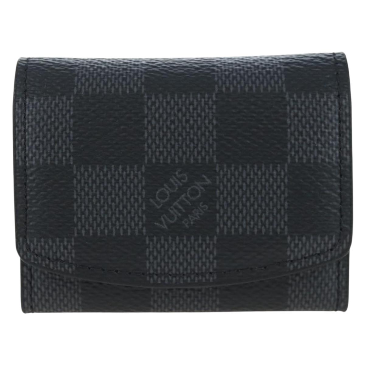 LOUIS VUITTON Damier Graphite Cufflinks LV Catch Cuffs M80188 LV Auth 202616V