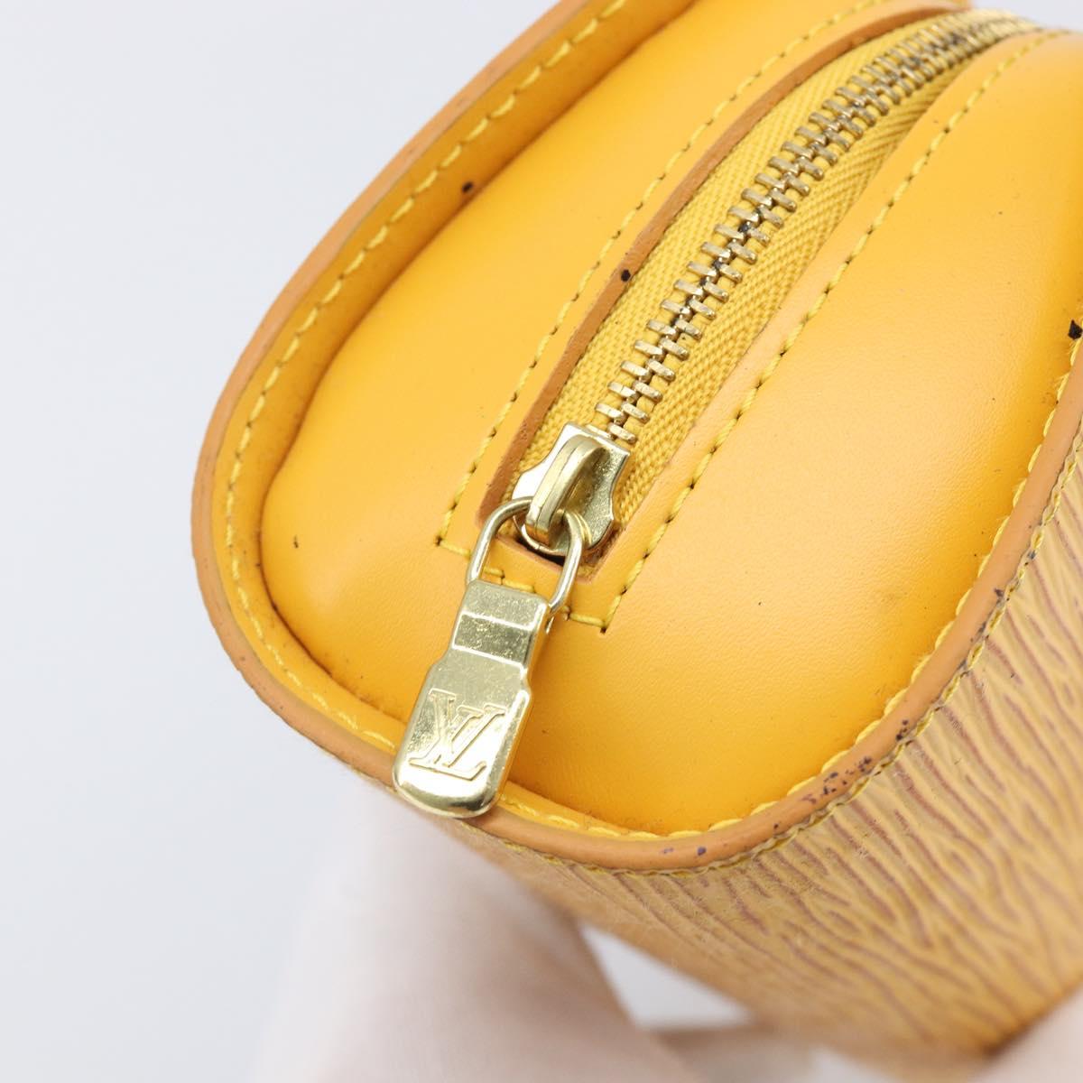 LOUIS VUITTON Epi Dauphine PM Pouch Yellow M48449 LV Auth 202620
