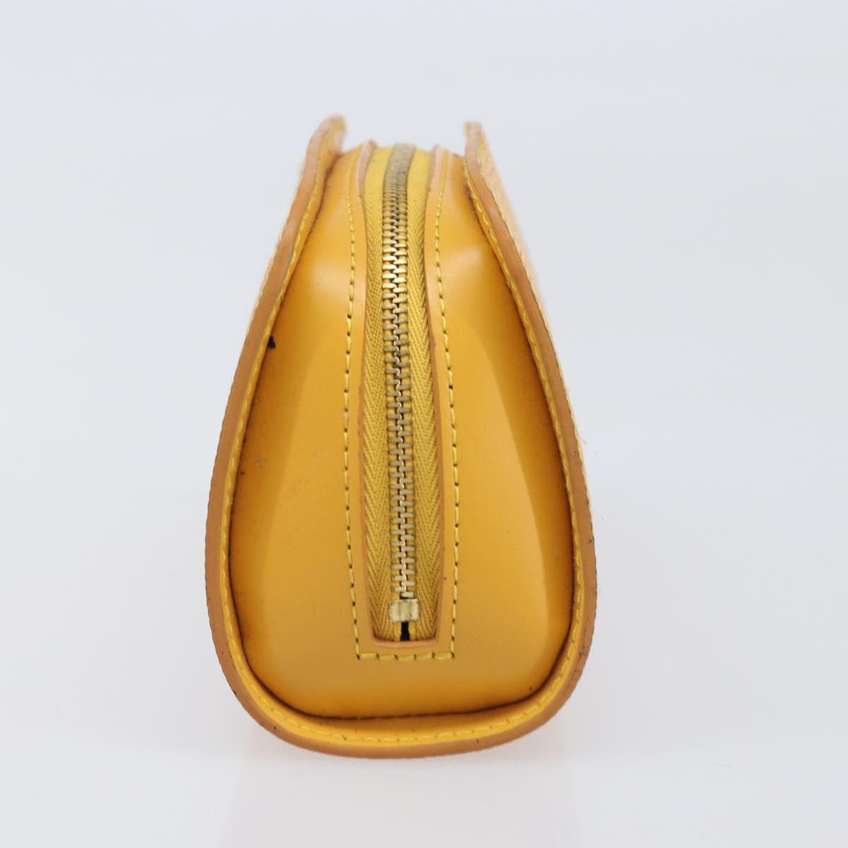 LOUIS VUITTON Epi Dauphine PM Pouch Yellow M48449 LV Auth 202620