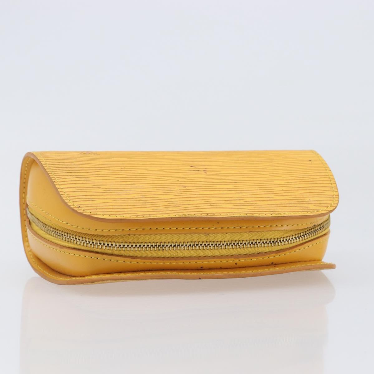 LOUIS VUITTON Epi Dauphine PM Pouch Yellow M48449 LV Auth 202620