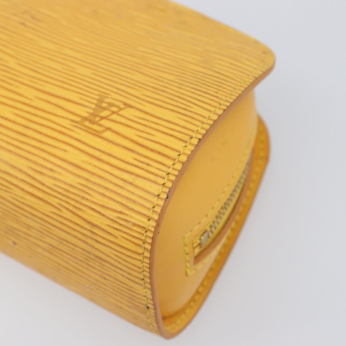 LOUIS VUITTON Epi Dauphine PM Pouch Yellow M48449 LV Auth 202620