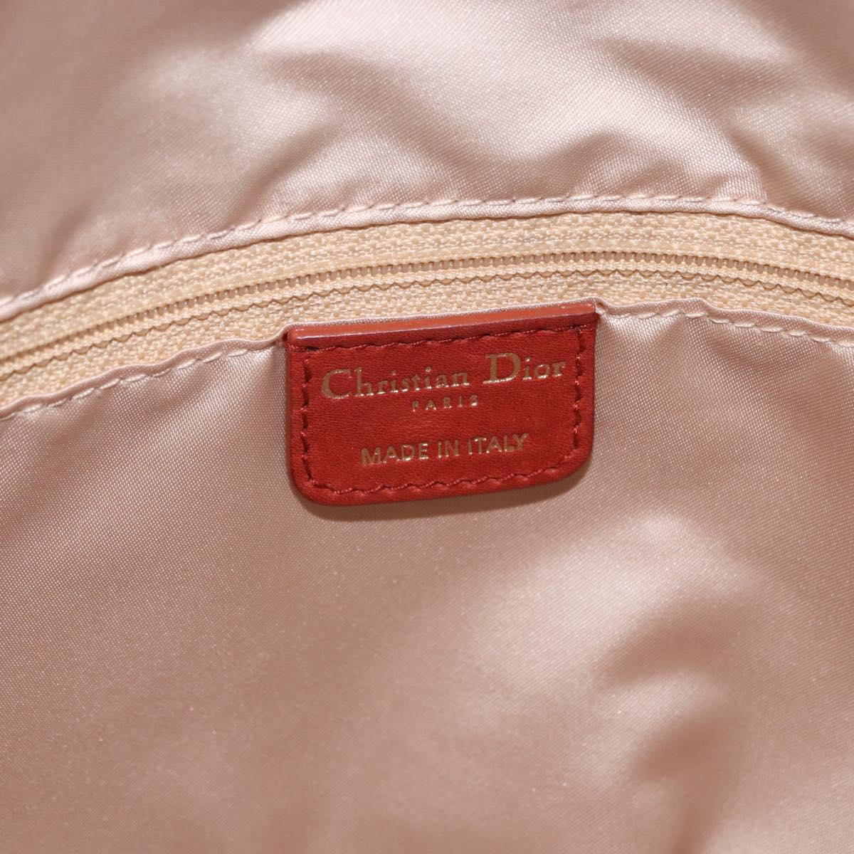 Christian Dior Shoulder Bag Leather Brown Gold Tone Auth 202621V