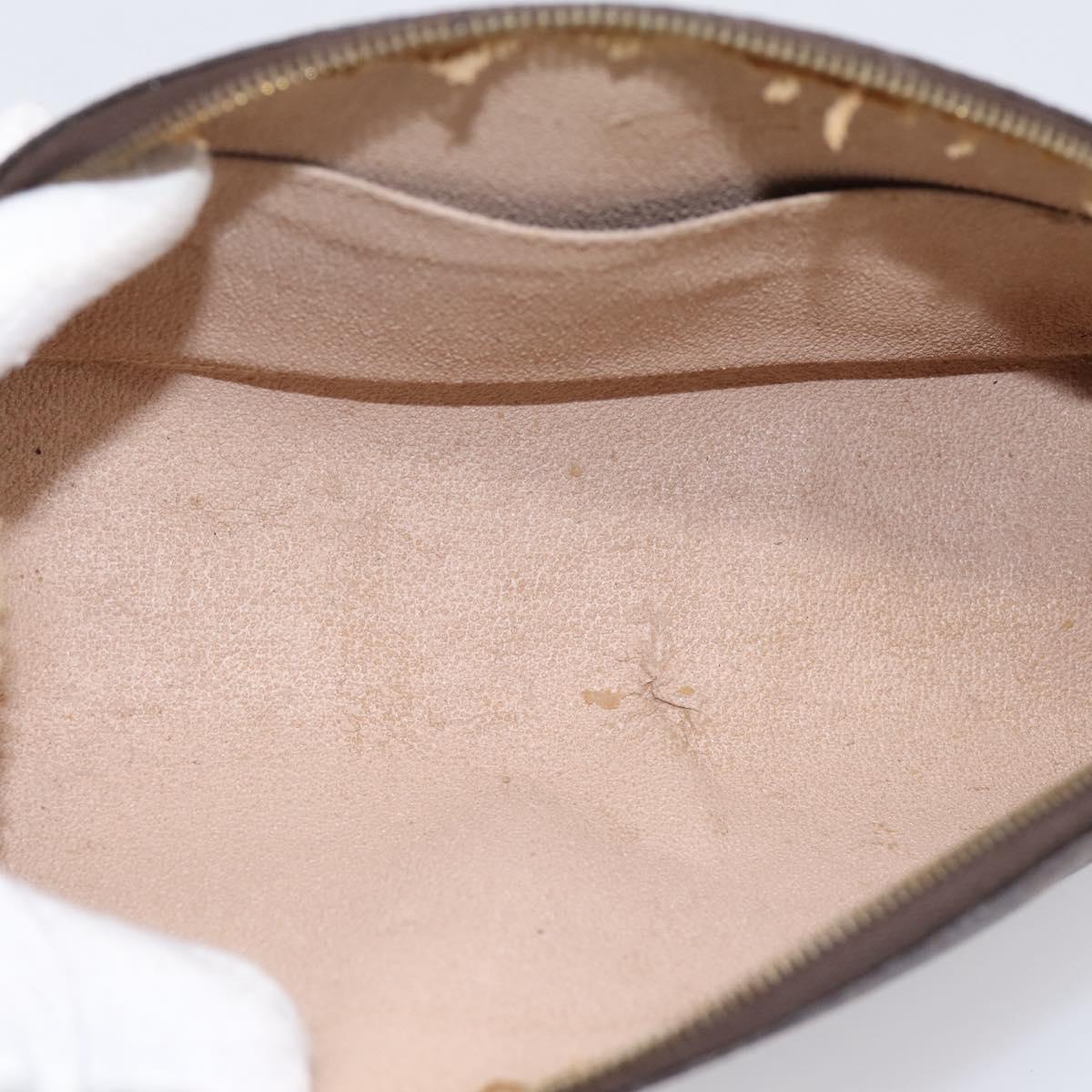 LOUIS VUITTON Monogram Trousse Demi Ronde Cosmetic Pouch M47520 LV Auth 202626