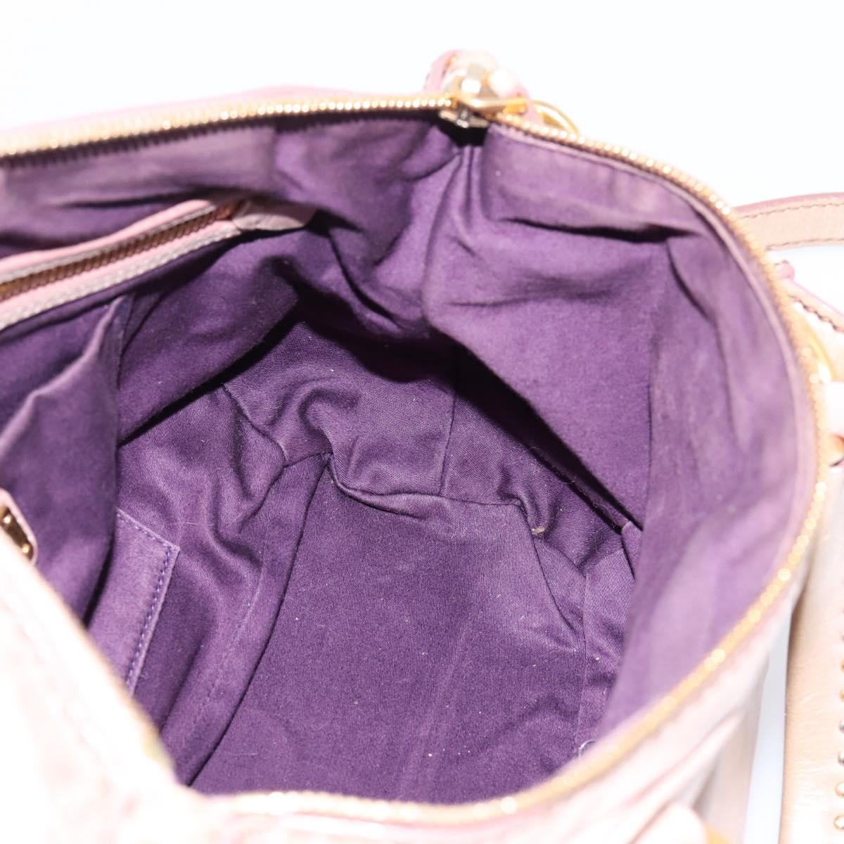 Miu Miu Vitellolux Hand Bag Leather 2way Pink Gold Tone Auth 202628V
