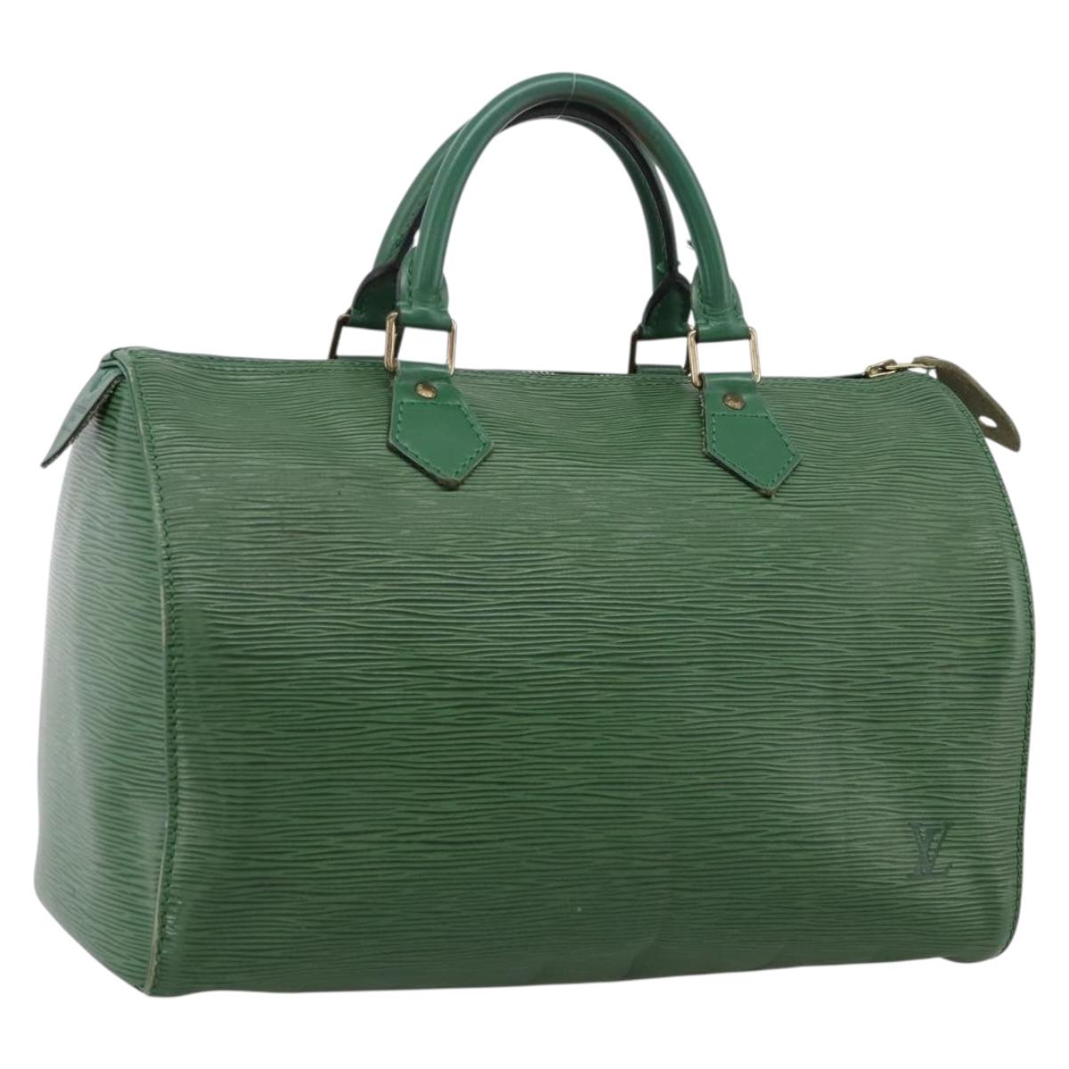 LOUIS VUITTON Epi Speedy 30 Hand Bag Borneo Green M43004 LV Auth 202634