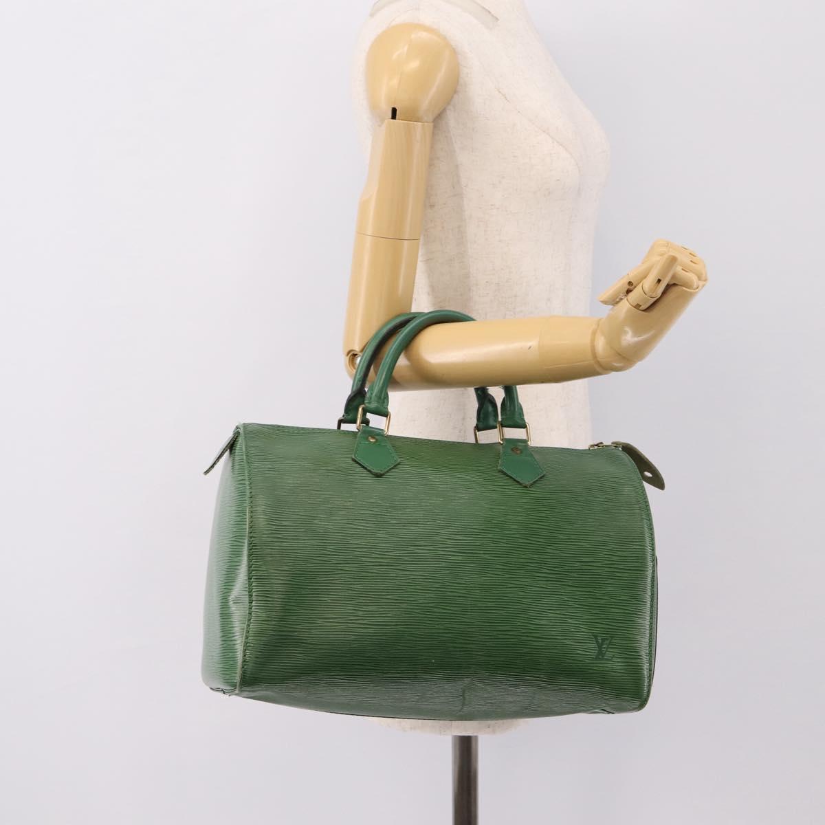 LOUIS VUITTON Epi Speedy 30 Hand Bag Borneo Green M43004 LV Auth 202634