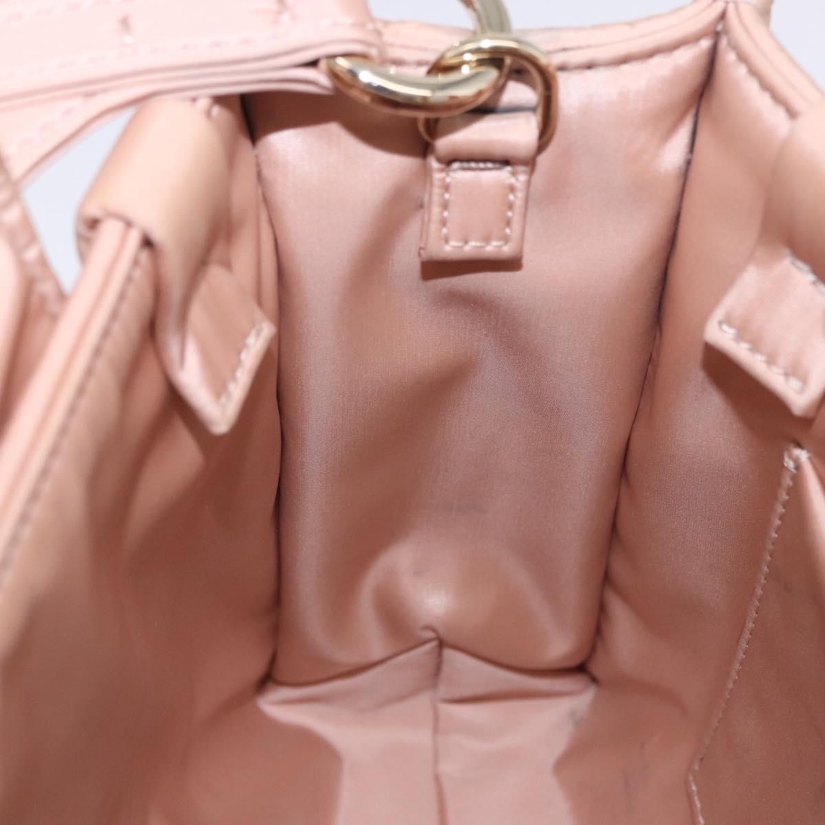Chloe Woody Small Hand Bag Nylon 2way Pink Gold Auth 202651A