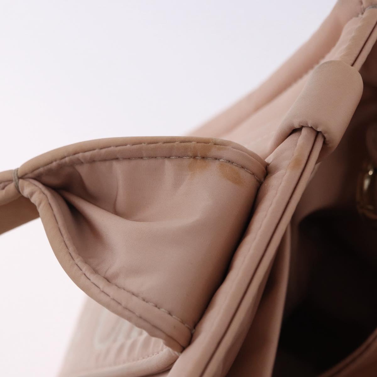 Chloe Woody Small Hand Bag Nylon 2way Pink Gold Auth 202651A